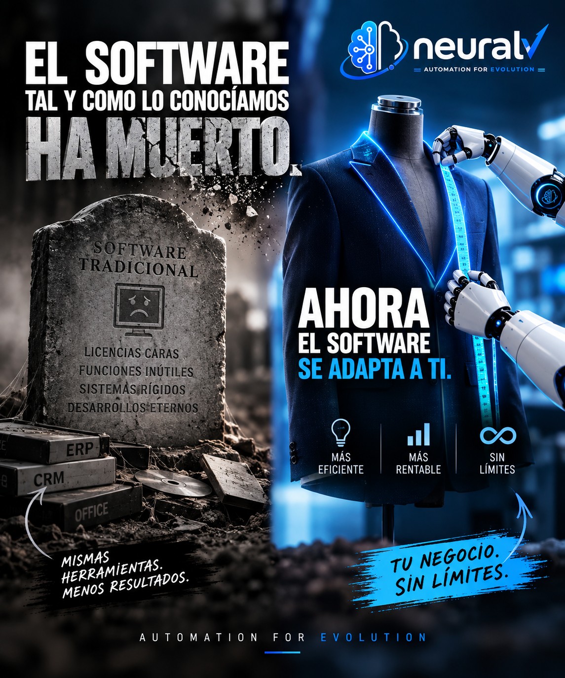 El software tradicional frente al software a medida con IA